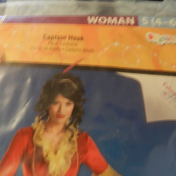 Captain Hook Women's VTG Peter Pan Complete Costume Set Small 4-6 RARE NEW!! - Picture 5 of 14
